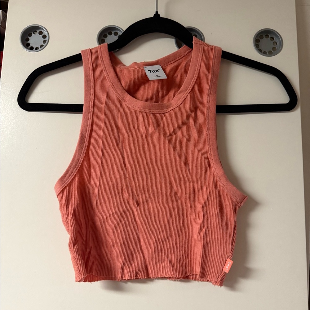 TNA Peach Ribbed Tank Top